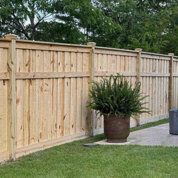 Wooden Privacy Fence w-Top Caps Installed in Birmingham by First Fence Company_landscape